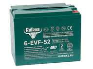 Тяговый гелевый аккумулятор RuTrike 6-EVF-52 (12V52A/H C3)